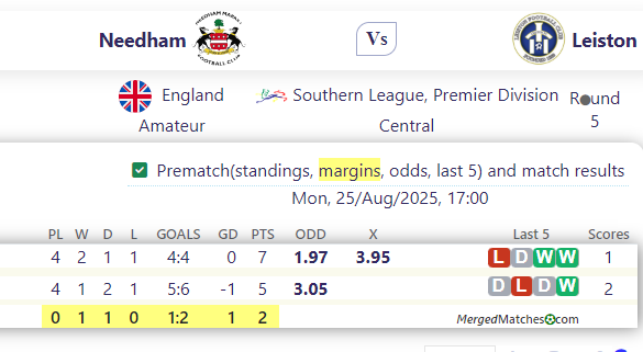 Needham Vs Leiston screenshot