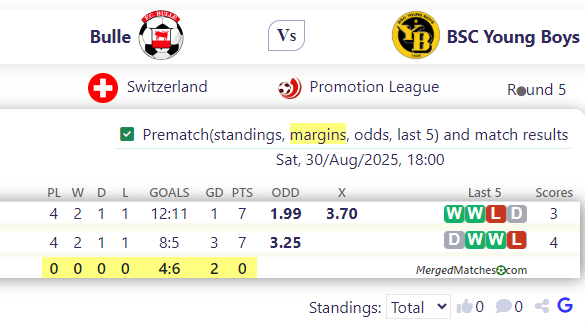 Bulle Vs BSC Young Boys screenshot