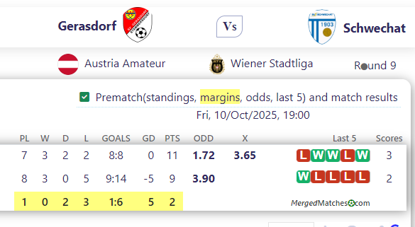 Gerasdorf Vs Schwechat screenshot