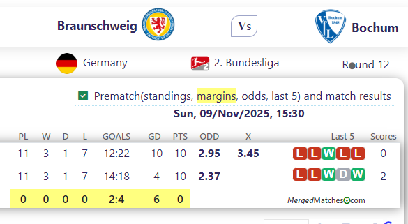 Braunschweig Vs Bochum screenshot