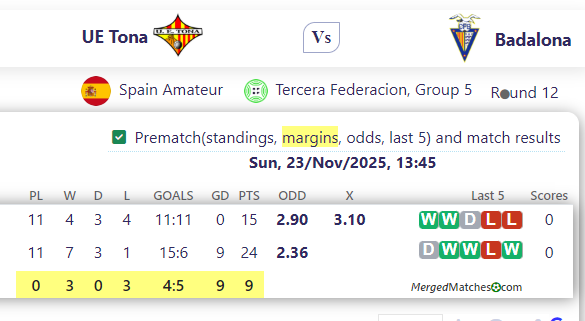 UE Tona Vs Badalona screenshot