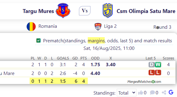 Targu Mures Vs Csm Olimpia Satu Mare screenshot