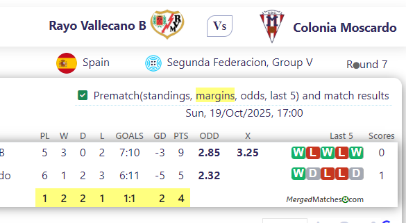Rayo Vallecano B Vs Colonia Moscardo screenshot