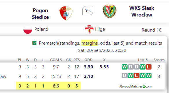 Pogon Siedlce Vs WKS Slask Wroclaw screenshot