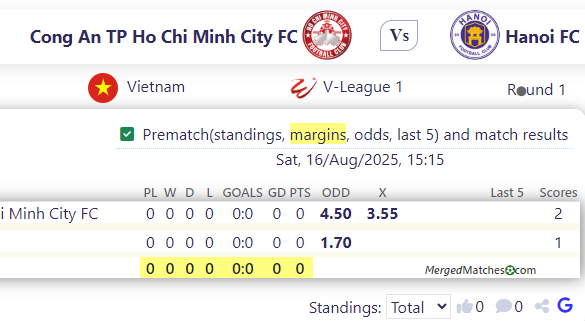 Cong An TP Ho Chi Minh City FC Vs Hanoi FC screenshot