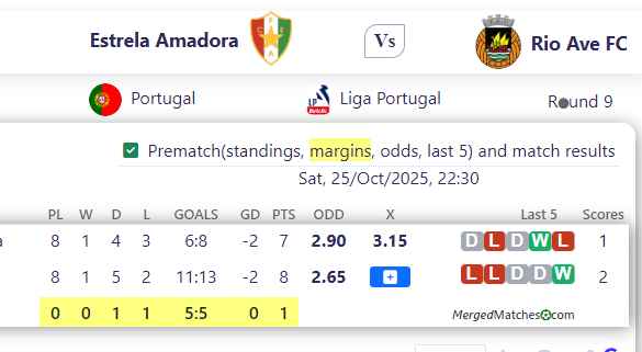 Estrela Amadora Vs Rio Ave FC screenshot