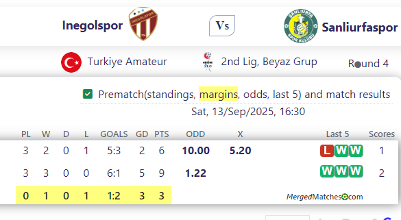Inegolspor Vs Sanliurfaspor screenshot