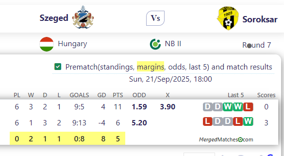 Szeged Vs Soroksar screenshot