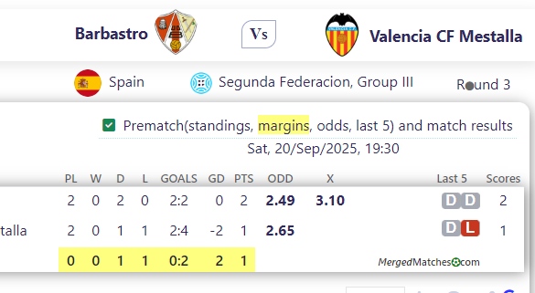 Barbastro Vs Valencia CF Mestalla screenshot