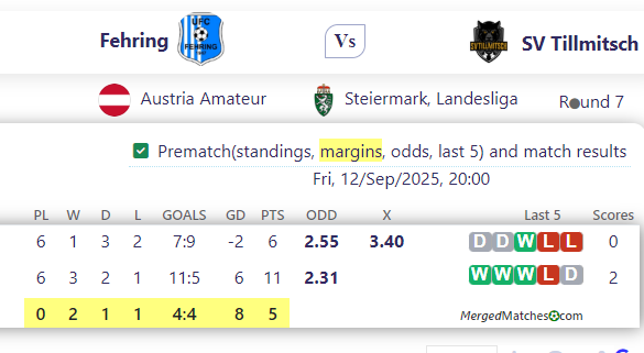 Fehring Vs SV Tillmitsch screenshot