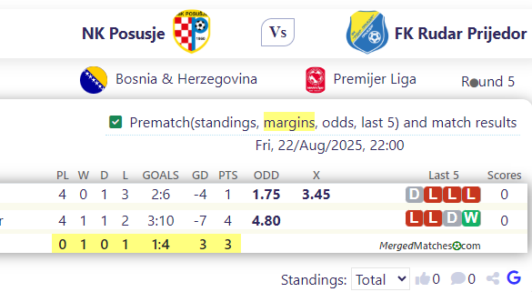 NK Posusje Vs FK Rudar Prijedor screenshot