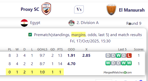 Proxy SC Vs El Mansurah screenshot