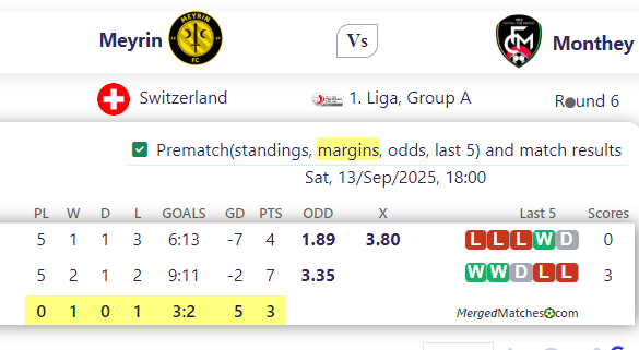 Meyrin Vs Monthey screenshot
