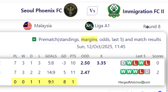 Seoul Phoenix FC Vs Immigration FC II screenshot