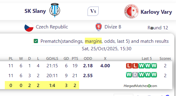 SK Slany Vs Karlovy Vary screenshot