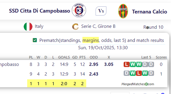 SSD Citta Di Campobasso Vs Ternana Calcio screenshot