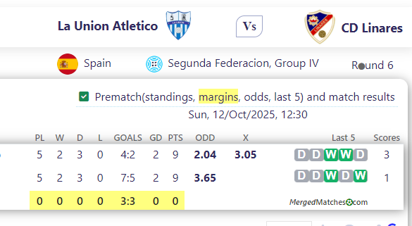 La Union Atletico Vs CD Linares screenshot