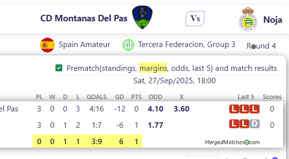 CD Montanas Del Pas Vs Noja screenshot
