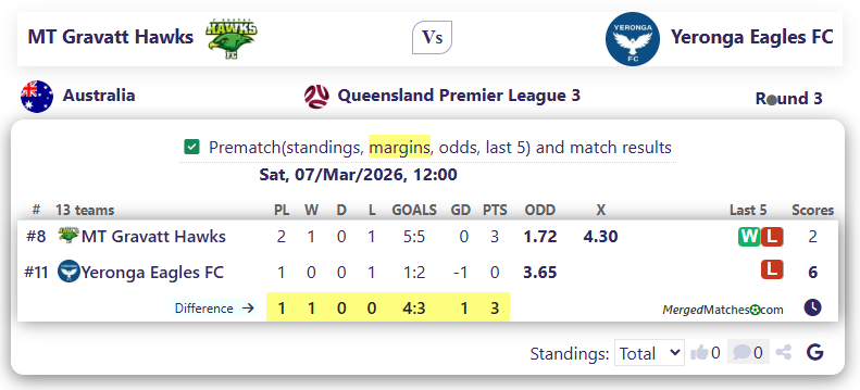 MT Gravatt Hawks Vs Yeronga Eagles FC screenshot