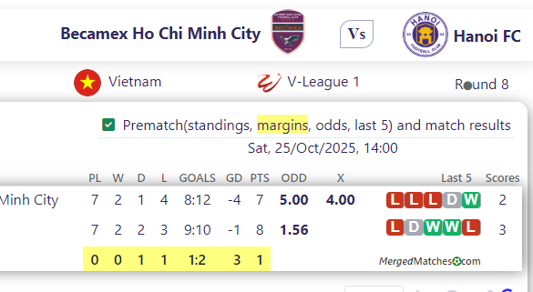 Becamex Ho Chi Minh City Vs Hanoi FC screenshot