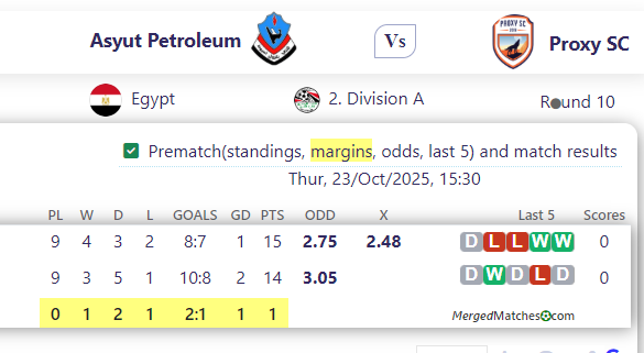 Asyut Petroleum Vs Proxy SC screenshot