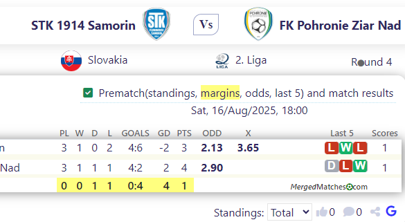 STK 1914 Samorin Vs FK Pohronie Ziar Nad screenshot