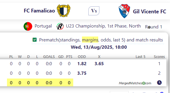 FC Famalicao Vs Gil Vicente FC screenshot