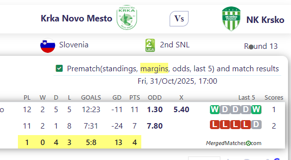 Krka Novo Mesto Vs NK Krsko screenshot