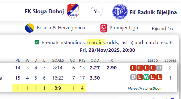 FK Sloga Doboj Vs FK Radnik Bijeljina screenshot