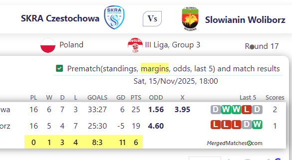 SKRA Czestochowa Vs Slowianin Woliborz screenshot