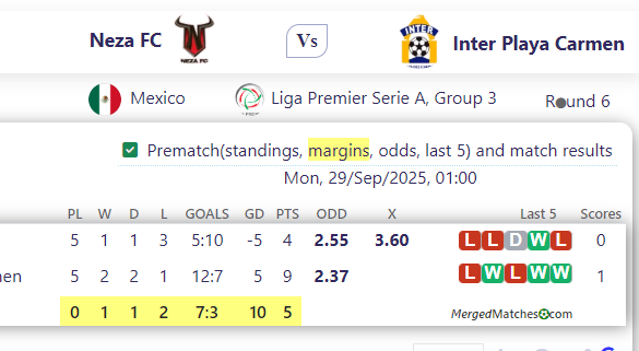 Neza FC Vs Inter Playa Carmen screenshot
