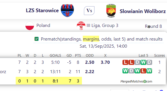 LZS Starowice Vs Slowianin Woliborz screenshot