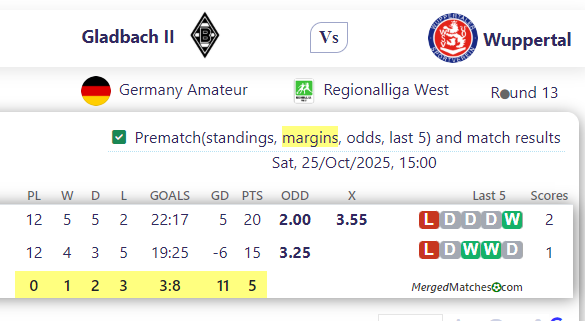 Gladbach II Vs Wuppertal screenshot