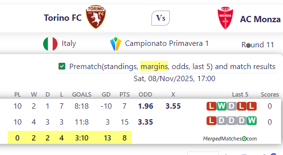 Torino FC Vs AC Monza screenshot