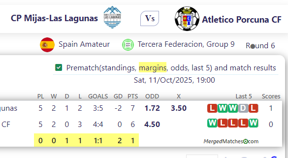 CP Mijas-Las Lagunas Vs Atletico Porcuna CF screenshot