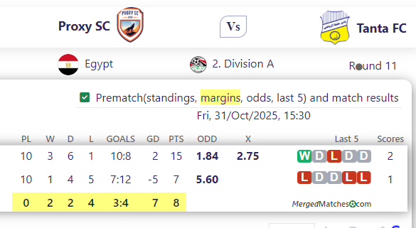 Proxy SC Vs Tanta FC screenshot