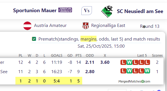 Sportunion Mauer Vs SC Neusiedl am See screenshot