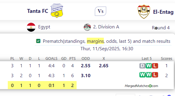 Tanta FC Vs El-Entag screenshot