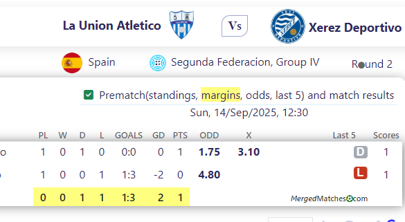 La Union Atletico Vs Xerez Deportivo screenshot