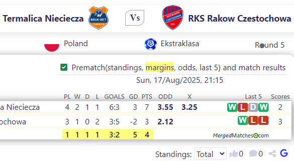 Bruk-Bet Termalica Nieciecza Vs RKS Rakow Czestochowa screenshot