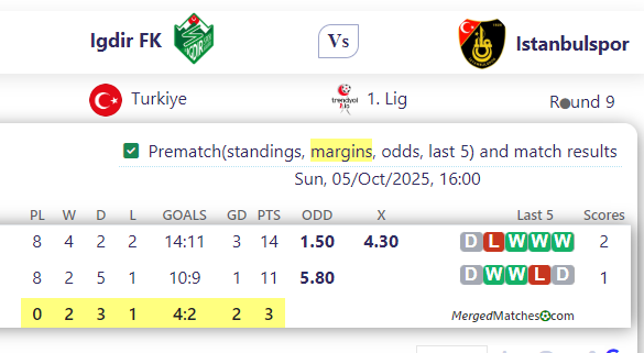 Igdir FK Vs Istanbulspor screenshot