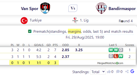 Van Spor Vs Bandirmaspor screenshot