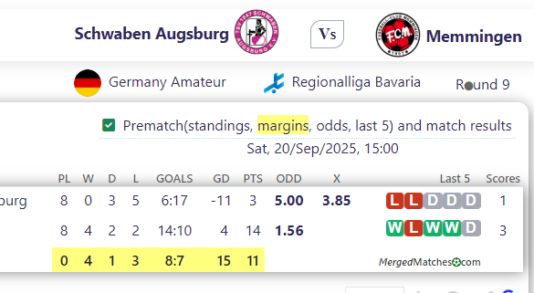 Schwaben Augsburg Vs Memmingen screenshot