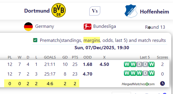 Dortmund Vs Hoffenheim screenshot