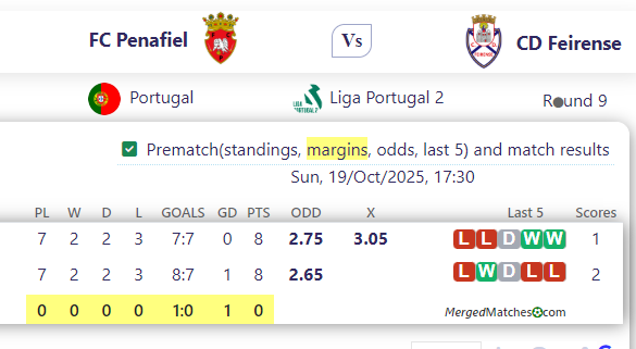 FC Penafiel Vs CD Feirense screenshot