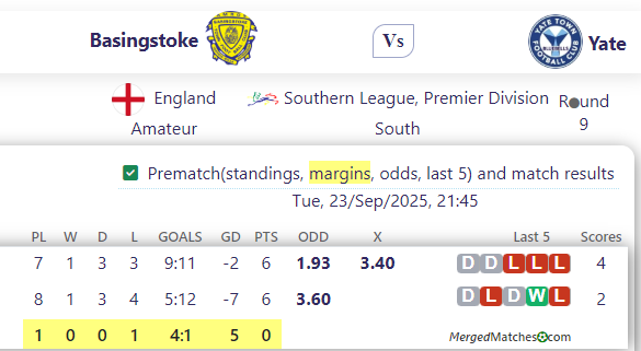Basingstoke Vs Yate screenshot