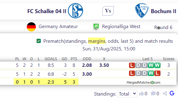 FC Schalke 04 II Vs Bochum II screenshot