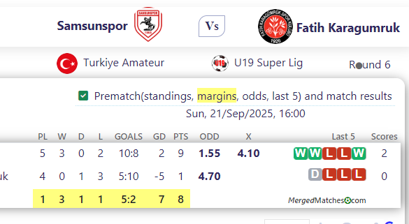 Samsunspor Vs Fatih Karagumruk screenshot
