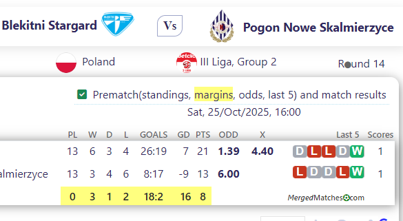 Blekitni Stargard Vs Pogon Nowe Skalmierzyce screenshot