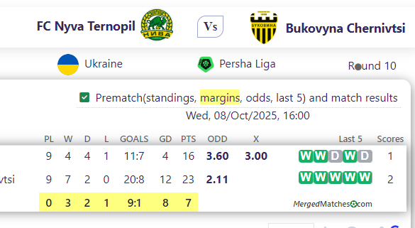 FC Nyva Ternopil Vs Bukovyna Chernivtsi screenshot